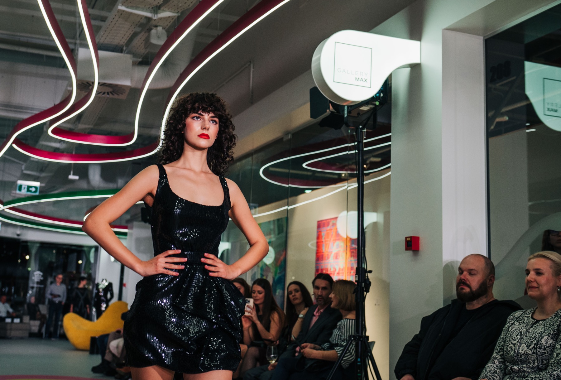 Mártusz Dorina — Catwalk photograph in a black dress